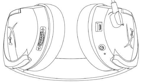 HYPERX - Cloud Stinger Wireless HX-HSCSW-BK - Volumewiel Volumewiel