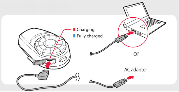 Sena - 10S - De batterij opladen De batterij opladen