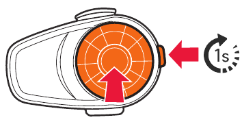 Sena - 10S - De headset in-/uitschakelen De headset in-/uitschakelen
