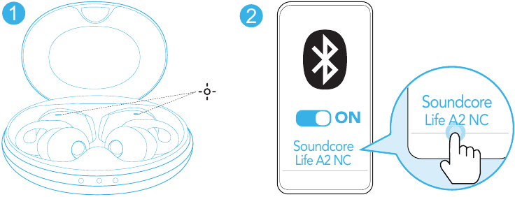 Soundcore - Life A2 NC - Bluetooth-koppeling Bluetooth-koppeling
