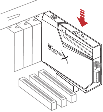 Creative - Sound BlasterX AE-5 Plus - Installatiestap 4 Installatiestap 4