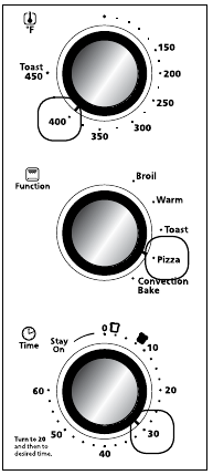 Oster - TSSTTVRB04 - De pizzafunctie gebruiken De pizzafunctie gebruiken
