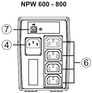 Riello UPS - NetPower NPW 600 - Overzicht deel 2 - NPW 600-800 Overzicht deel 2 - NPW 600-800