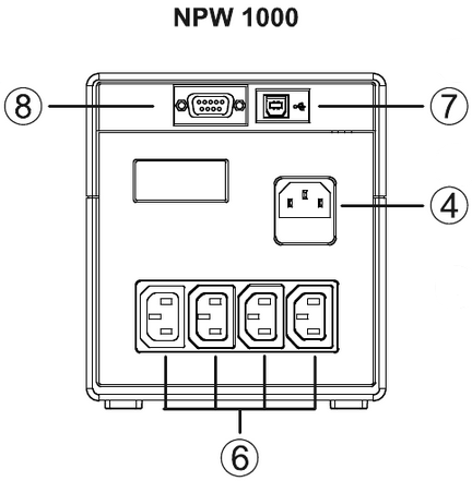 Riello UPS - NetPower NPW 600 - Overzicht deel 4 - NPW 1000 Overzicht deel 4 - NPW 1000