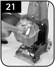 Hoover - Power Scrub - Tank legen stap 2 Tank legen stap 2