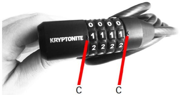 Allegion - Kryptonite 815 Combo - HOE TE GEBRUIKEN - Stap 2 - Draai de cijferwielen HOE TE GEBRUIKEN - Stap 2 - Draai de cijferwielen