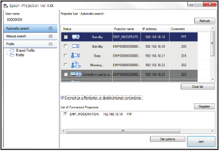 Epson - PowerLite EB-L200W - Projecteren via een netwerk - Stap 2 Projecteren via een netwerk - Stap 2
