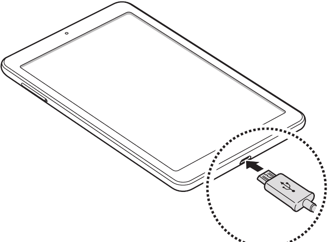 Samsung - SM-T387W - De batterij opladen De batterij opladen