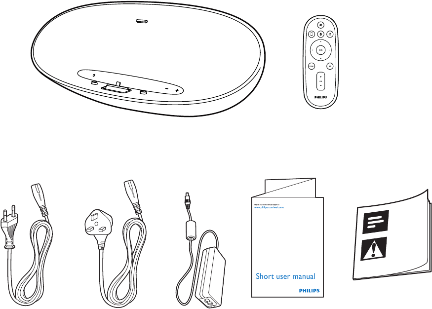 Philips - DS8300/10 - Inhoud van de verpakking Inhoud van de verpakking