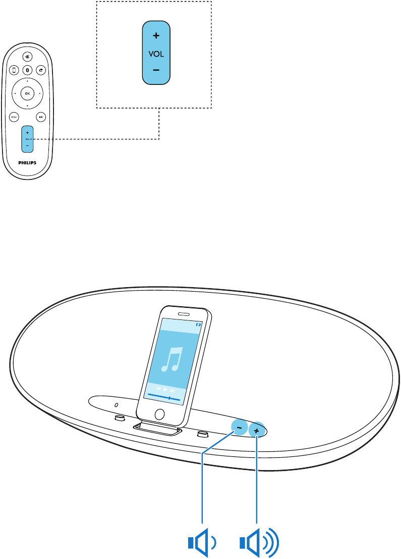 Philips - DS8300/10 - Volume aanpassing Volume aanpassing