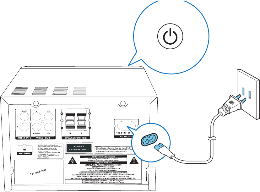 Philips - BTD2180 - Inschakelen Inschakelen