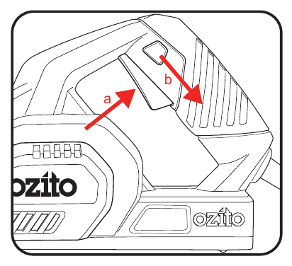 Ozito - PLR-2000 - Aan/uit-schakelaar - Stap 2 Aan/uit-schakelaar - Stap 2