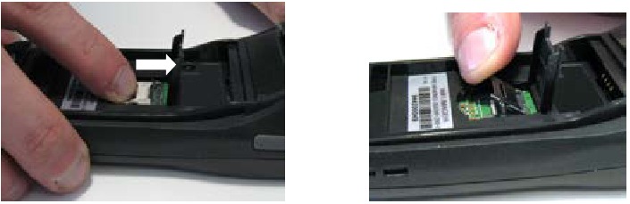 DATALOGIC - Memor X3 - Verschuif de kaarthouder omhoog, trek hem omhoog Verschuif de kaarthouder omhoog, trek hem omhoog