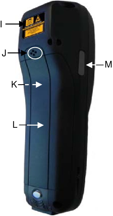 DATALOGIC - Memor X3 - De terminal - Overzicht - Deel 2 - achterkant De terminal - Overzicht - Deel 2 - achterkant