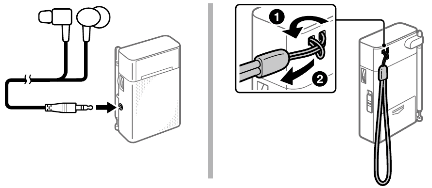 Sony - ICF-P27 - Bediening - Sluit de oortelefoons aan Bediening - Sluit de oortelefoons aan