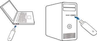 ZTE - MF190 - De modem aansluiten op uw pc De modem aansluiten op uw pc