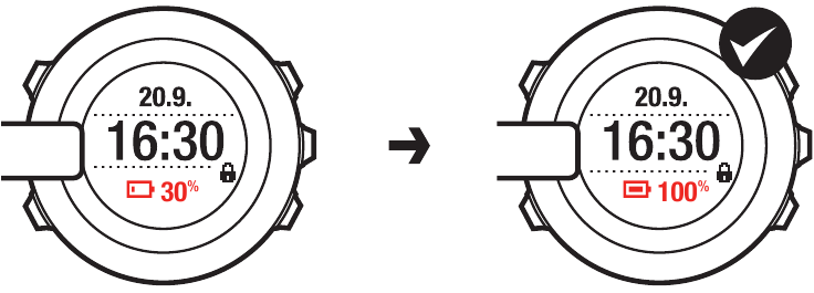 SUUNTO - AMBIT2 - VOLTOOI INSTALLATIE EN OPLADEN - Stap 2 - Opladen VOLTOOI INSTALLATIE EN OPLADEN - Stap 2 - Opladen