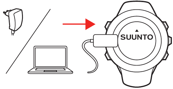 SUUNTO - AMBIT2 - APPARAAT ACTIVEREN - Stap 1 - Opladen APPARAAT ACTIVEREN - Stap 1 - Opladen