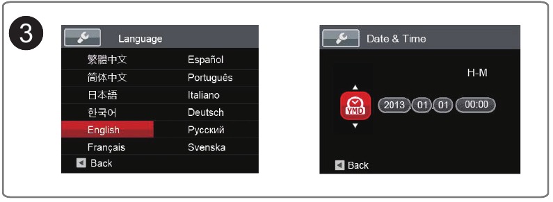 Kodak - Pixpro AZ361 - De datum/tijd/taal instellen De datum/tijd/taal instellen