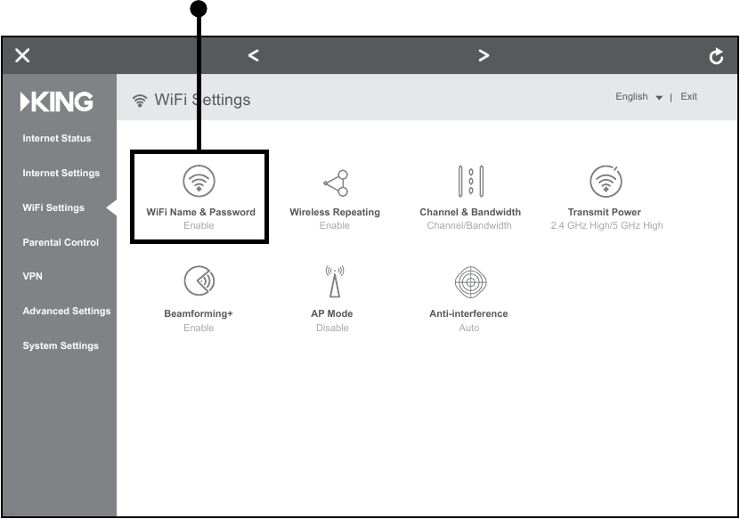 KING - WiFiMax KWM2000 - Eerste Gebruik - Stap 3 Eerste Gebruik - Stap 3