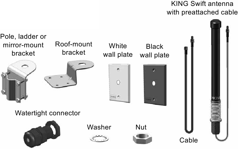 KING - WiFiMax KWM2000 - KING Swift KS1000 Pakketinhoud KING Swift KS1000 Pakketinhoud