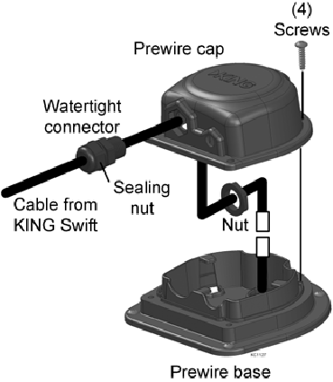 KING - WiFiMax KWM2000 - Voorbedradingsaansluitingen - Stap 1 Voorbedradingsaansluitingen - Stap 1