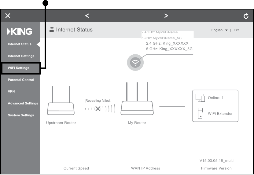 KING - WiFiMax KWM2000 - Standaardwerking - Stap 2 Standaardwerking - Stap 2