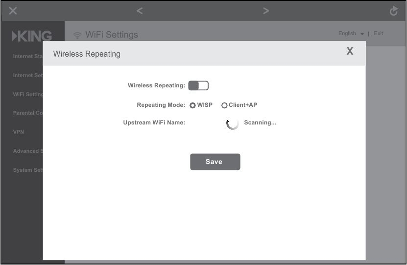 KING - WiFiMax KWM2000 - Standaardwerking - Stap 5 Standaardwerking - Stap 5