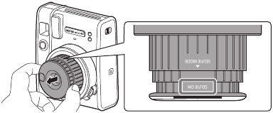 Fujifilm - instax mini 40 - Een foto van jezelf maken - Trek de lens uit Een foto van jezelf maken - Trek de lens uit
