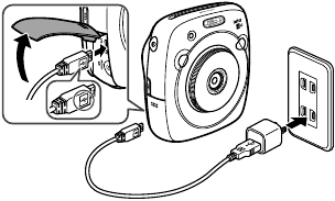 Fujifilm - instax SQUARE SQ10 - De batterij opladen De batterij opladen