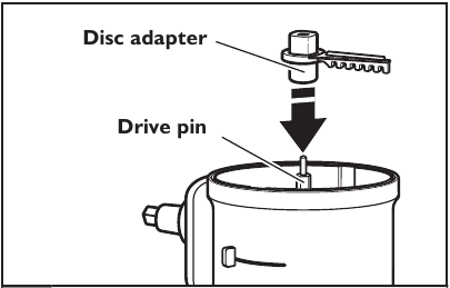 KitchenAid - KSM2FPA - De omkeerbare raspschijf installeren -Stap 2 De omkeerbare raspschijf installeren -Stap 2