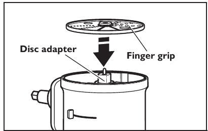 KitchenAid - KSM2FPA - De omkeerbare raspschijf installeren -Stap 3 De omkeerbare raspschijf installeren -Stap 3