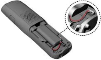Geemarc - Amplidect Combi 295 - De batterij aansluiten De batterij aansluiten
