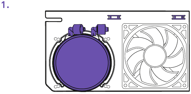 NZXT - Kraken G12 - INSTALLEER DE POMP OP DE GPU-BEUGEL - Stap 1 INSTALLEER DE POMP OP DE GPU-BEUGEL - Stap 1
