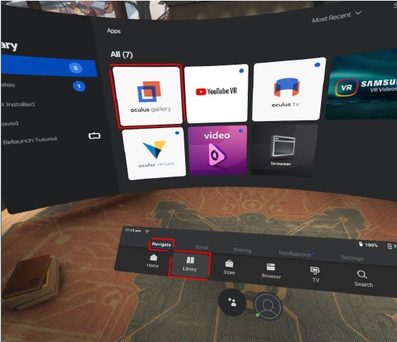 Oculus - Go - 360-video bekijken - Stap 1 - Open de app 360-video bekijken - Stap 1 - Open de app