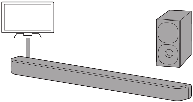 Sony - HT-SD40 - Luisteren naar een tv die is aangesloten met een HDMI - Diagram Luisteren naar een tv die is aangesloten met een HDMI - Diagram
