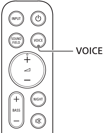 Sony - HT-SD40 - Dialogen duidelijker maken - VOICE-knop Dialogen duidelijker maken - VOICE-knop