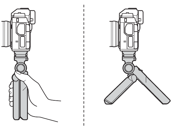 FujiFilm - TG-BT1 - De grip als statief gebruiken De grip als statief gebruiken