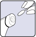 Afbeelding van het reinigen van de thermometer