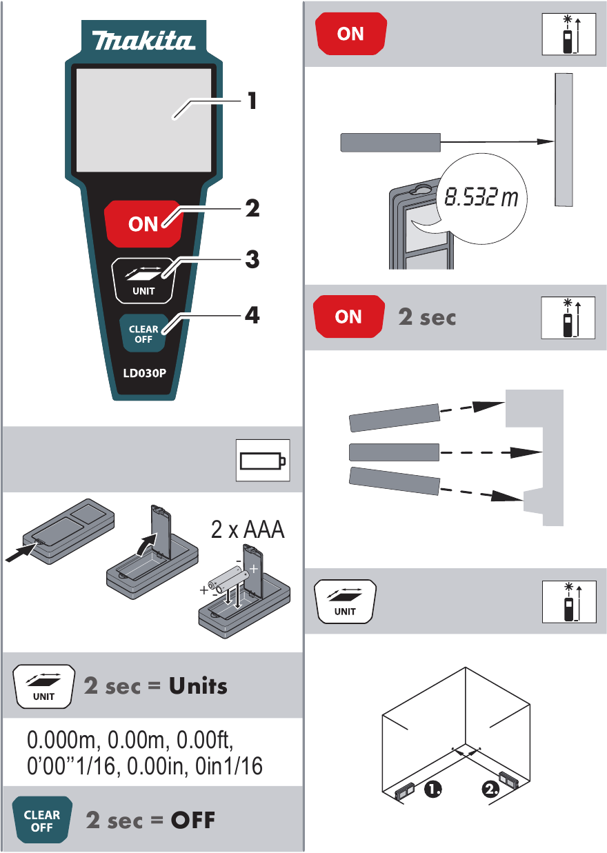 Makita - LD030P - Overzicht Overzicht