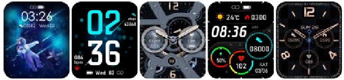 Denver - SW-181 - Smartwatchfuncties - Hoofdwijzerplaten Smartwatchfuncties - Hoofdwijzerplaten