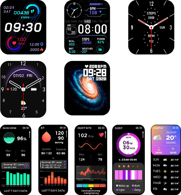 Denver - SWC-363 - Smartwatch-functies Smartwatch-functies