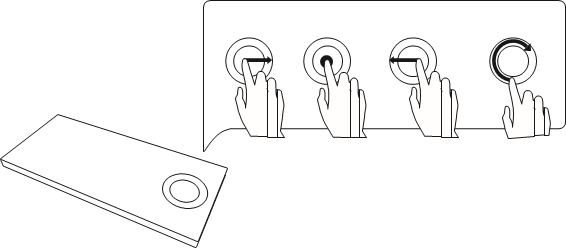 Bang & Olufsen - BeoSound Moment - Het wiel gebruiken voor volumeregeling Het wiel gebruiken voor volumeregeling