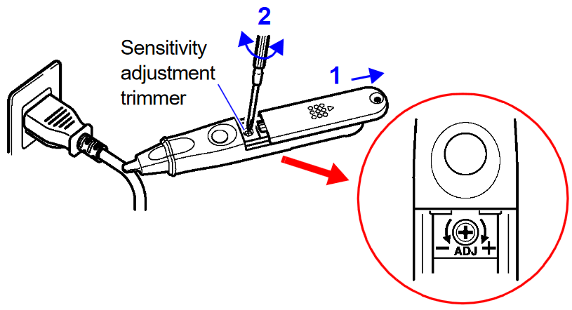 Hioki - 3481-20 - Gevoeligheid aanpassen Gevoeligheid aanpassen