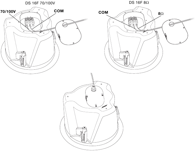 Bose - FreeSpace DS 16F - Aansluitingen - keramische klemmen Aansluitingen - keramische klemmen