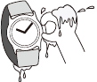 Bedien de kroon of knop wanneer het horloge nat is