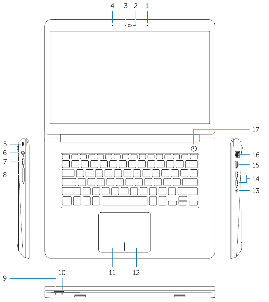 Dell - Inspiron 14 5000 Series - Functies - Deel 1 Functies - Deel 1