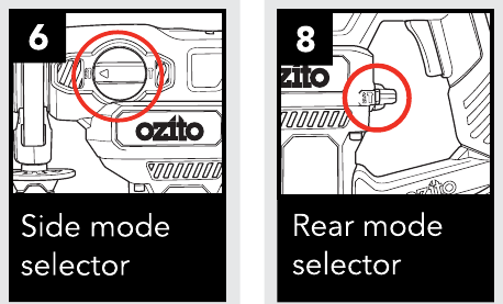 Ozito - RHD-4100 - WERKING - Stap 1 - Een werkingsmodus kiezen WERKING - Stap 1 - Een werkingsmodus kiezen
