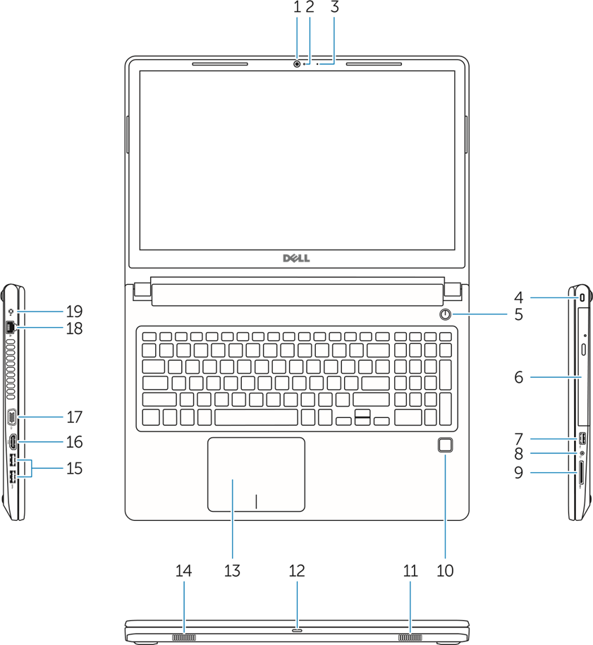 Dell - Vostro 3578 P63F - Overzicht van het apparaat - Deel 1 Overzicht van het apparaat - Deel 1