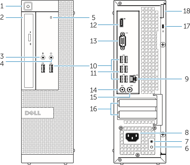 Dell - OPTIPLEX 3020 - Optiplex 3020 SFF functies Optiplex 3020 SFF functies